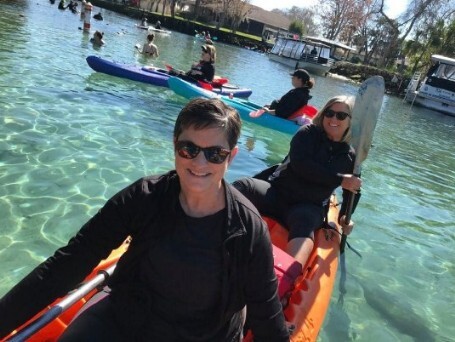 Paddling on Crystal River with Manatees all around us!
